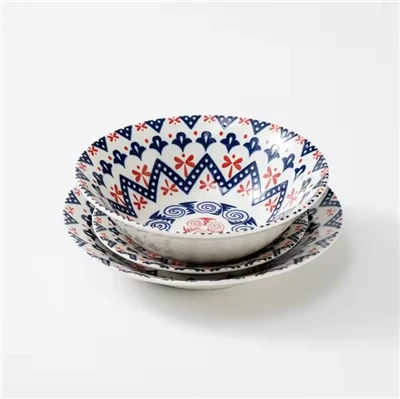 Mediterranean Inspired Geometric Dinner Plate Set price