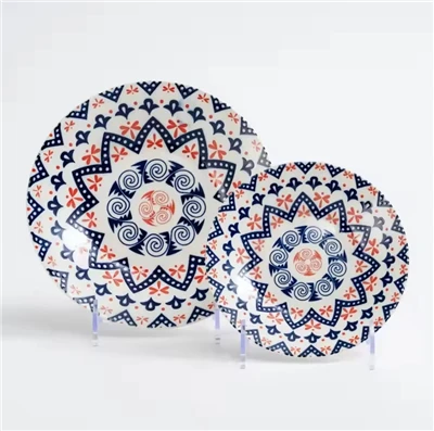 Mediterranean Inspired Geometric Dinner Plate Set best